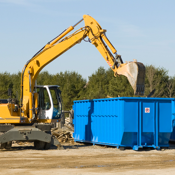 are there any restrictions on where a residential dumpster can be placed in Midland IN